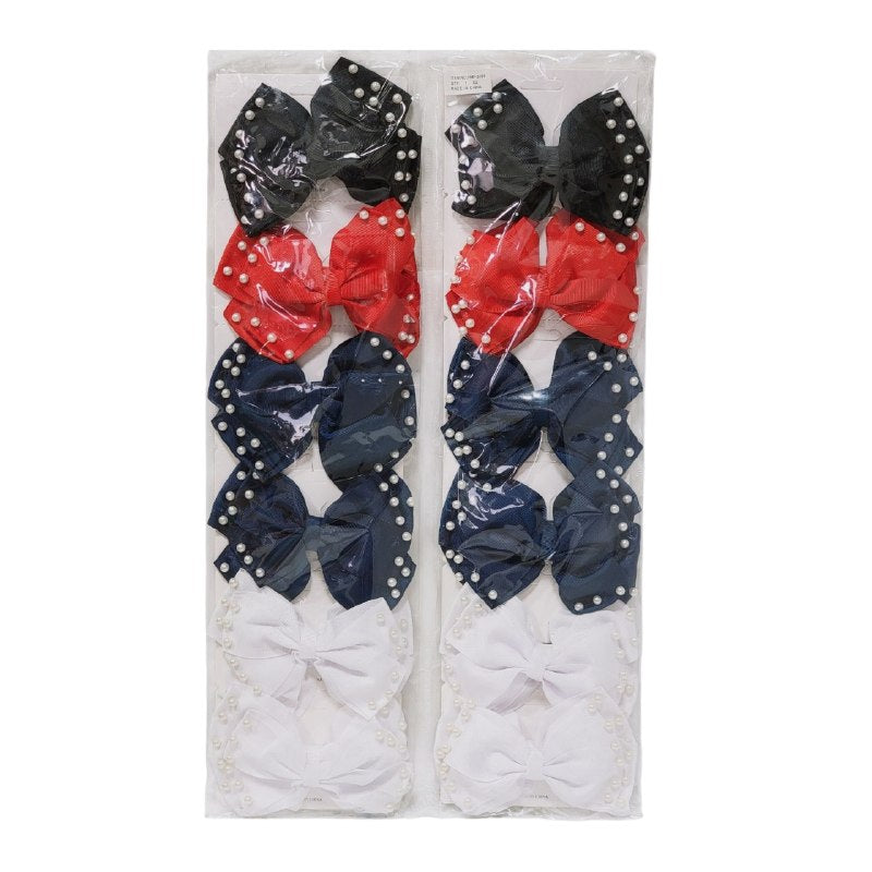 GANCHO PARA EL CABELLO DE MOÑO EN PAQUETE DE 12UND 10X13CM