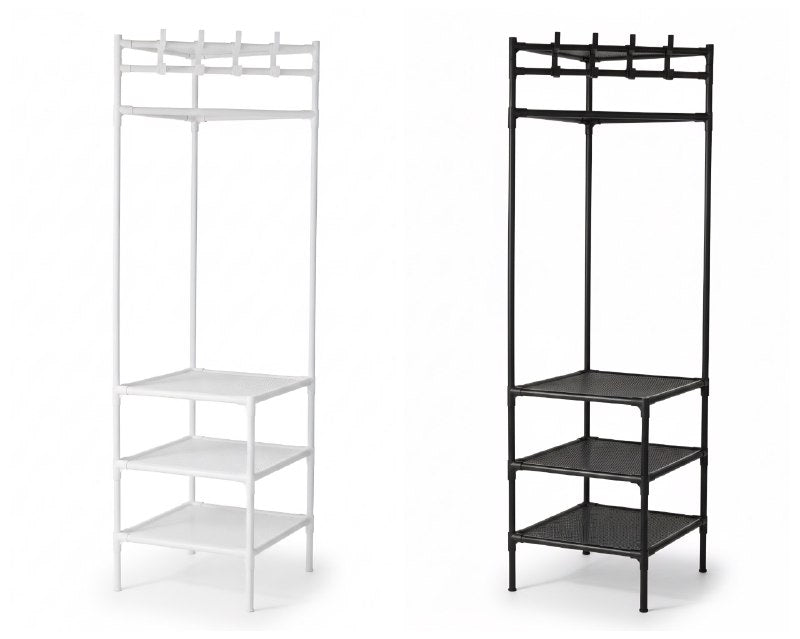 ORGANIZADOR DE ROPA ESQUINERO DE 3 NIVELES 3 EN 1, ROPERO, ZAPATERA Y PERCHERO ESTANTE ELEGANTE DE ACERO ENGROSADO CORNER RACK 40X185CM