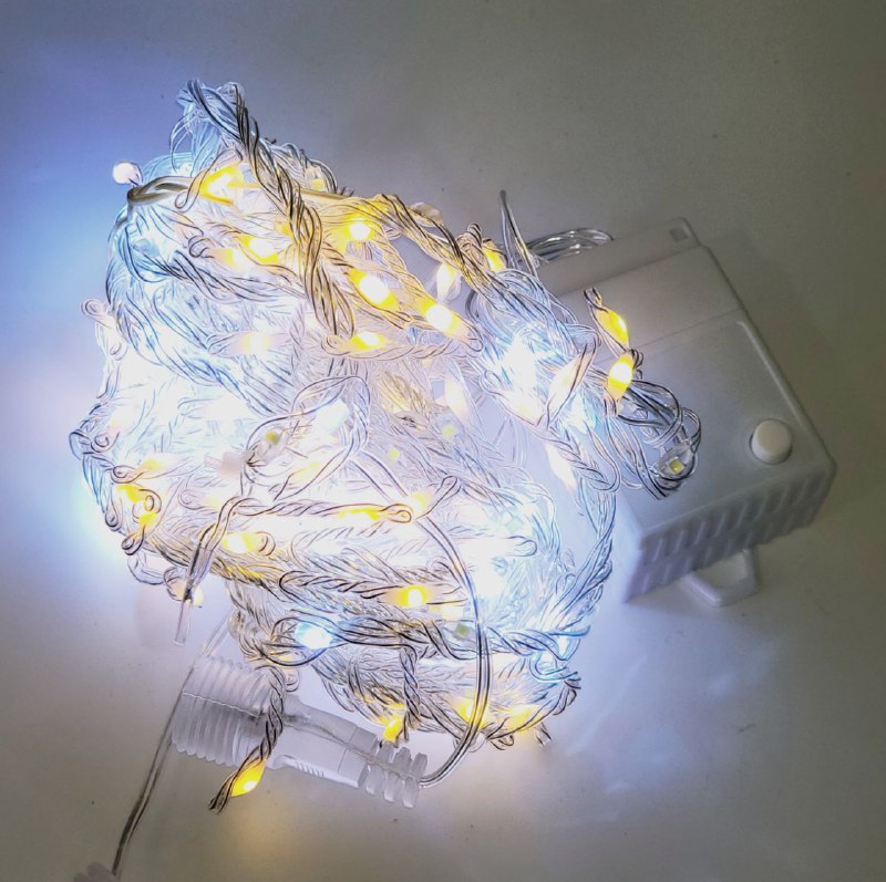 LUCES DECORATIVAS NAVIDEÑAS PARA INTERIORES O EXTERIORES LED BLANCA Y AMARILLA 9X7.5X9CM