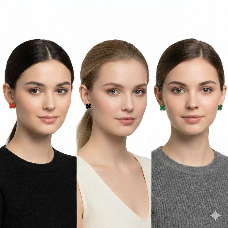 EARI4072 SET DE ARITOS FLOR CARTIER