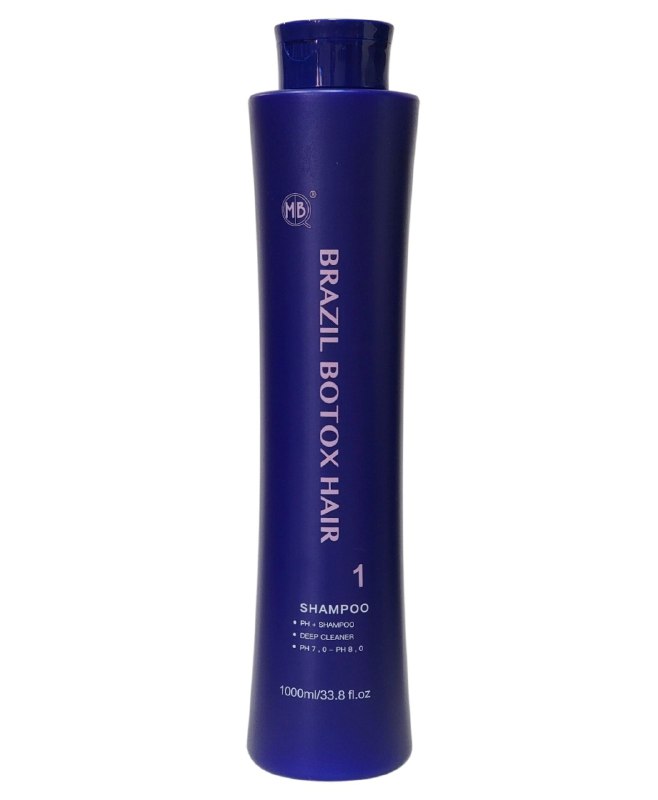 SHAMPOO CON BOTOX BRASILEÑO Y QUERATINA HIDRATANTE BRAZIL BOTOX HAIR PASO 1 1000ML