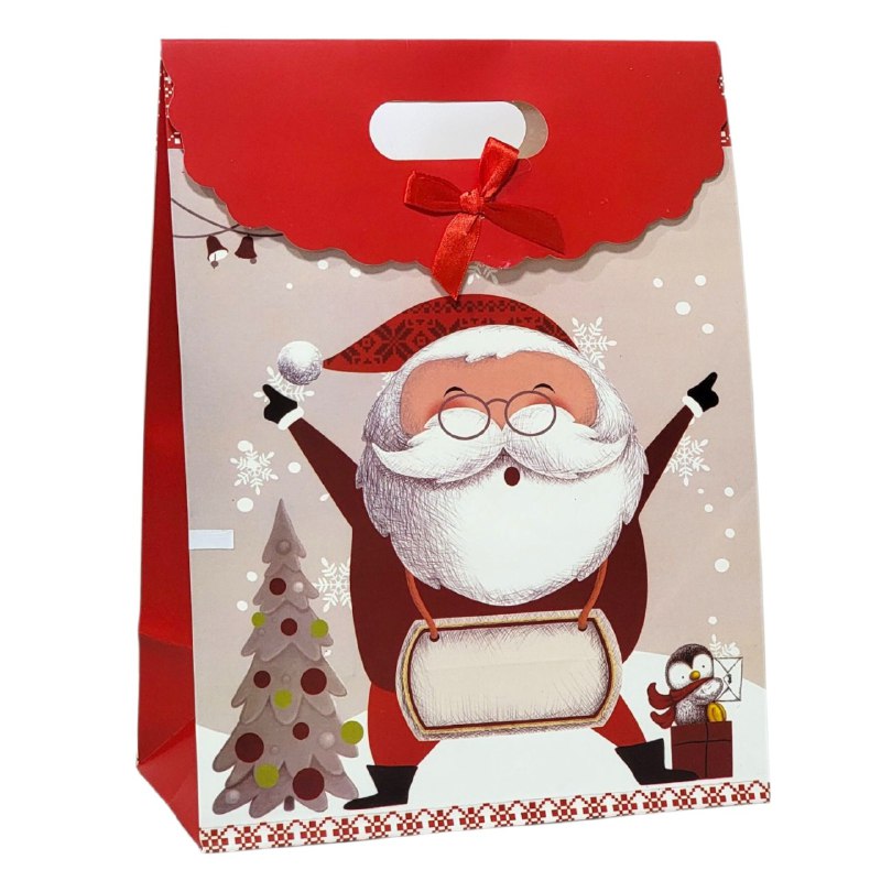 BOLSA DE REGALO NAVIDEÑA EXTRA GRANDE 37X28CM