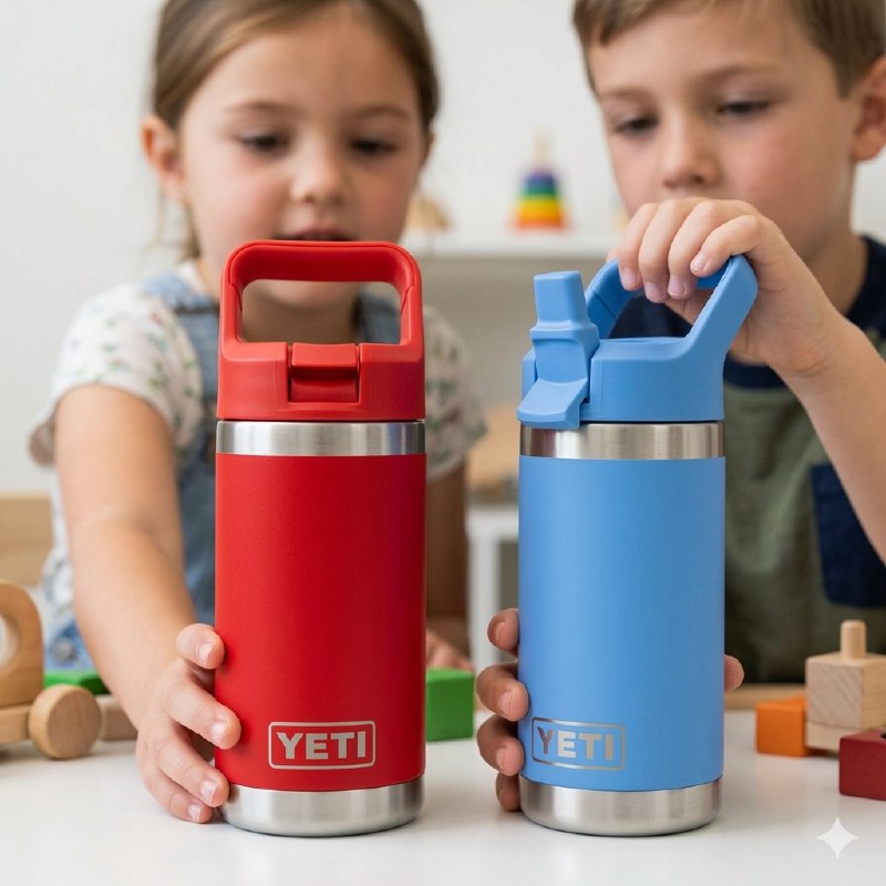 TERMO YETI KIDS ORIGINAL PARA NIÑOS DE ACERO INOXIDABLE DE 12OZ PRECIO ROJO ES POR CAJA COMPLETA