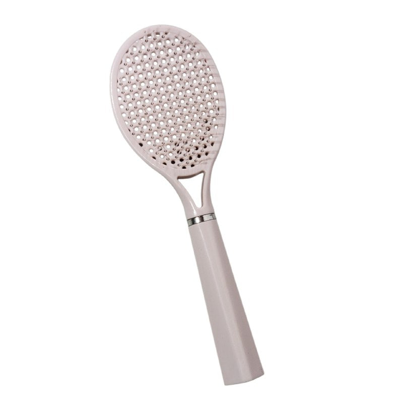 CEPILLO PEINE PARA EL CABELLO MASAJEADOR Y DESENREDANTE EN FORMA DE RAQUETA DE TENIS, 3 COLORES