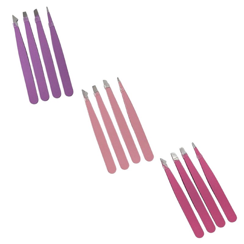SET DE PINZAS PARA CEJAS, CON PUNTAS DIFERENTES RUBYU FACE BEAUTY MASTER
