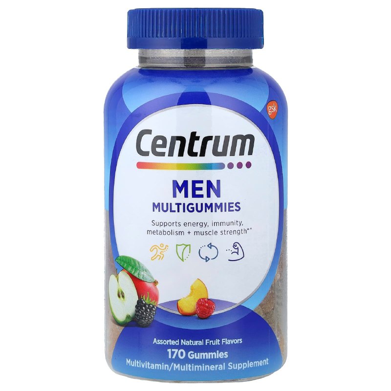 VITAMINAS EN GOMITAS PARA HOMBRE PARA LA ENERGIA, INMUNIDAD Y METABOLISMO CENTRUM 170UND