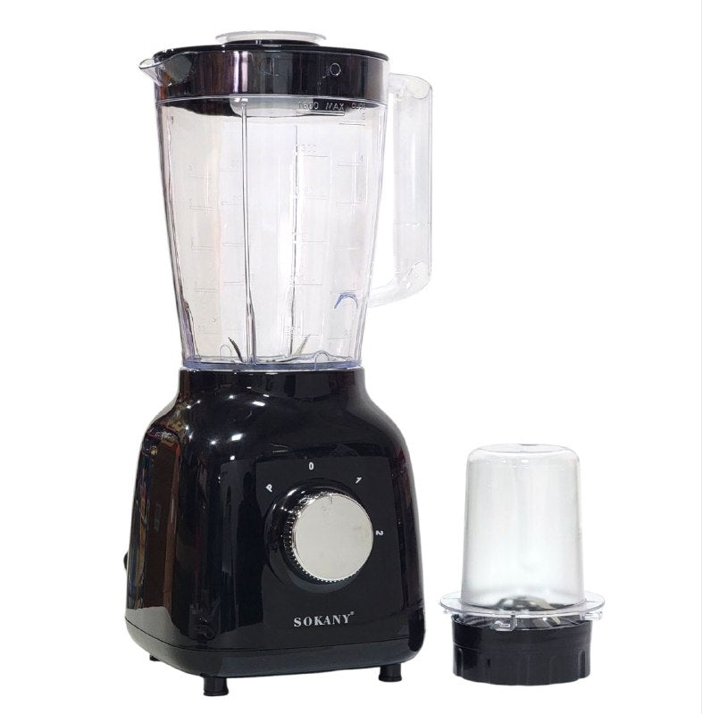 MAQUINA LICUADORA MULTIUSOS 2 EN 1, SK-03041, CAPACIDAD 1.6L, CUCHILLA DE ACERO INOXIDABLE, 500W, 2 VELOCIDADES SOKANY