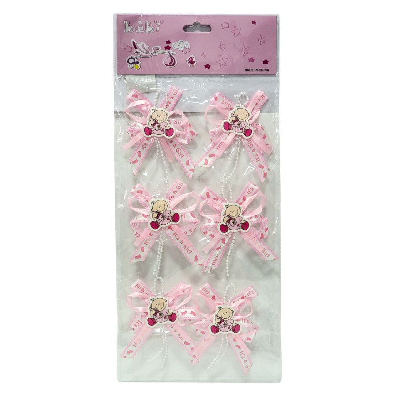 DECORACION ADORNO PARA RECURDOS DE BABY SHOWER EN PAQUETE 6UND 9X9CM