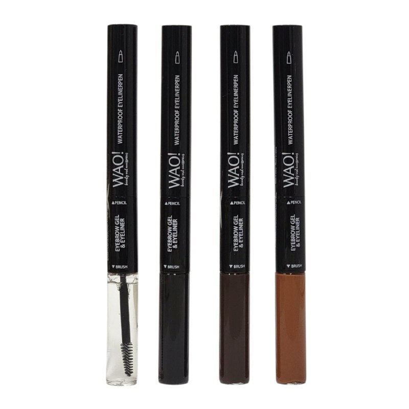 GEL PARA CEJAS Y DELINEADOR DE OJOS 2 EN 1 DE LARGA DURACION SUAVE Y LISO WAO 0.7G