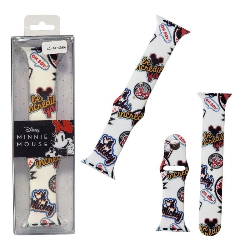 BRAZALETE INTERCAMBIABLE CORREA DE SILICONA PARA RELOJ INTELIGENTE Y APPLE WATCH 42-44-45CM, 5 ESTILOS