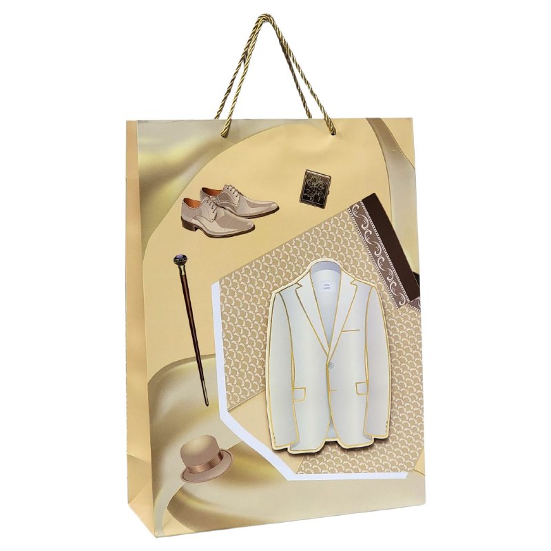 BOLSA DE REGALO PARA HOMBRE GRANDE 30X12X41.5CM