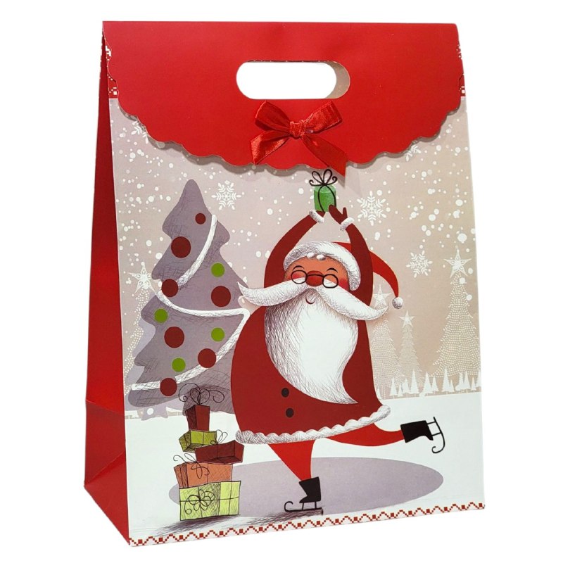 BOLSA DE REGALO NAVIDEÑA EXTRA GRANDE 37X28CM