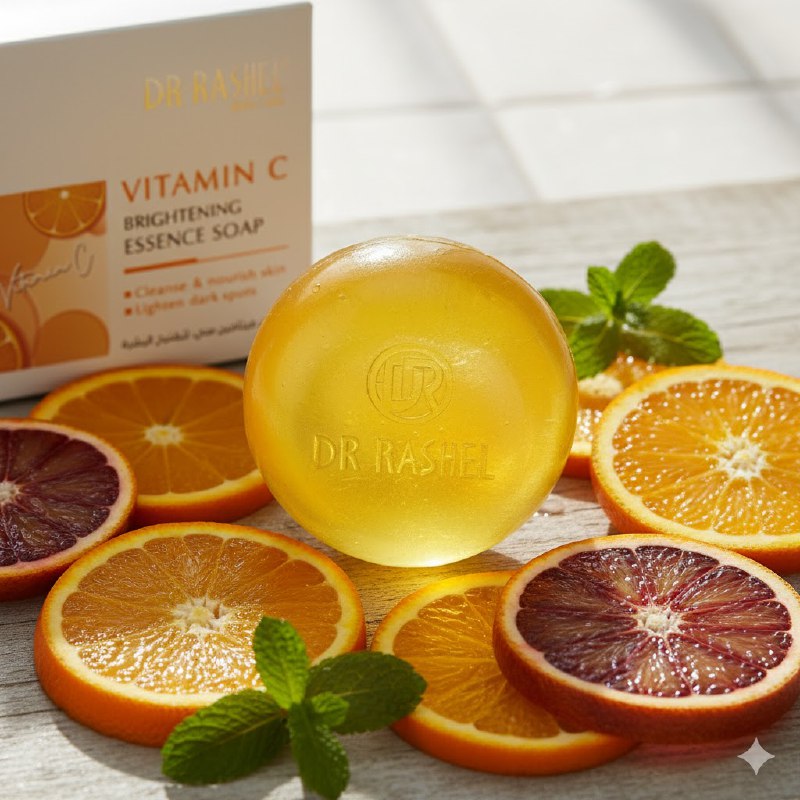 JABON FACIAL EN BARRA DE VITAMINA C LIMPIADOR 100G, ELIMINA IMPUREZAS PROFUNDAMENTE DEJANDO LA PIEL UNIFORME Y RADIANTEDR RASHEL