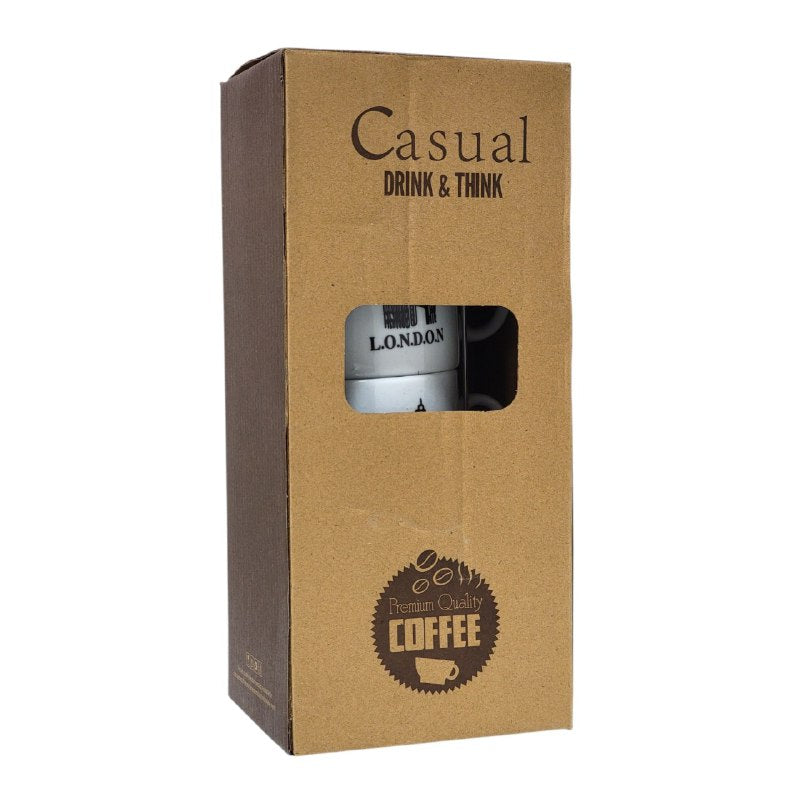 JUEGO DE 4 TAZAS DE CAFE APILABLES CON ESTANTE DE METAL ELEGANTES MINIMALISTAS 9X9CM