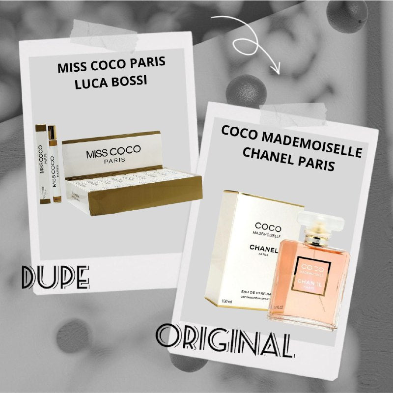 PERFUME EN TUBO PARA MUJER MISS COCO PARIS LUCA BOSSI EDP 35ML (M) (AROMA SIMILAR CHANEL COCO MADEMOISELLE)
