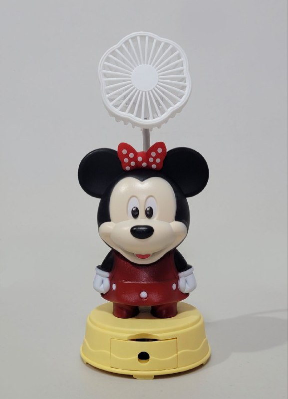 VENTILADOR DE MESA RECARGABLE DE MINNIE MOUSE CON SACAPUNTAS TABLE FAN