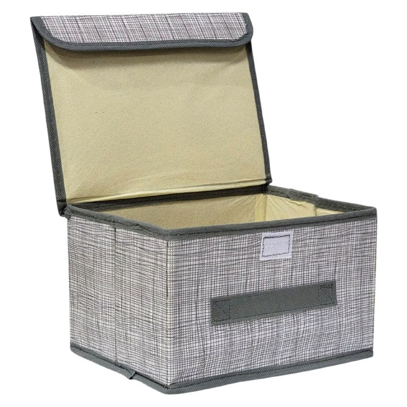 ORGANIZADOR CAJA DE ALMACENAMIENTO PLEGABLE CON TAPA, CESTA DE TELA CO - Main Image