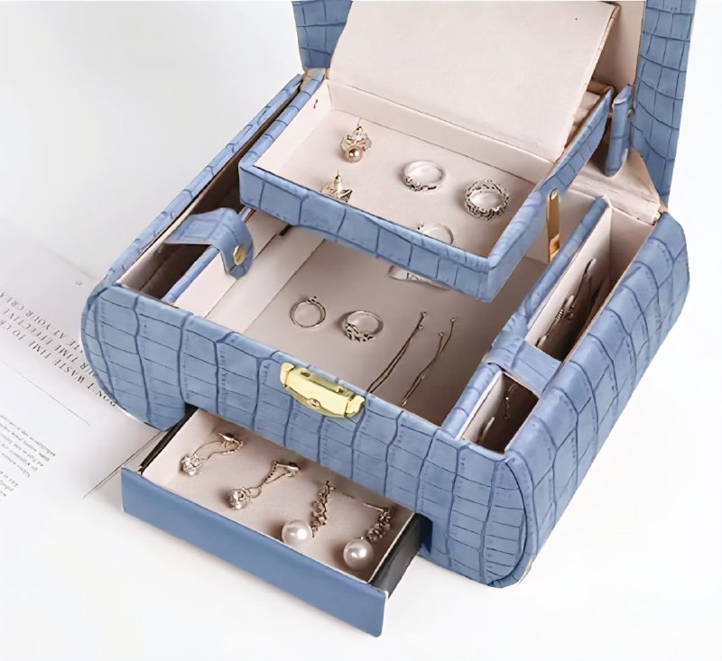 ORGANIZADOR JOYERO ELEGANTE PORTATIL, CAJA DE ALMACENAMIENTO DE JOYAS, FACIL DE TRANSPORTAR