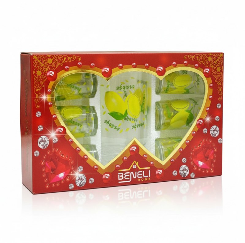 RECIPIENTE PICHEL JARRA SET DE JARRA CON VASOS DE VIDRIO DE 7 PIEZAS FRUTAL ELEGANTES GLASS WARE