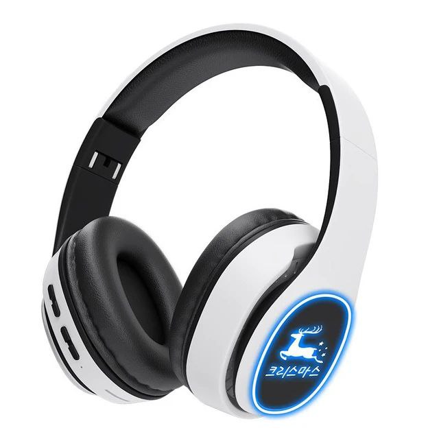 AUDIFONOS AURICULARES BLUETOOTH INALAMBRICOS CON MICROFONO Y LUZ BT10 HEAD MOUNTED