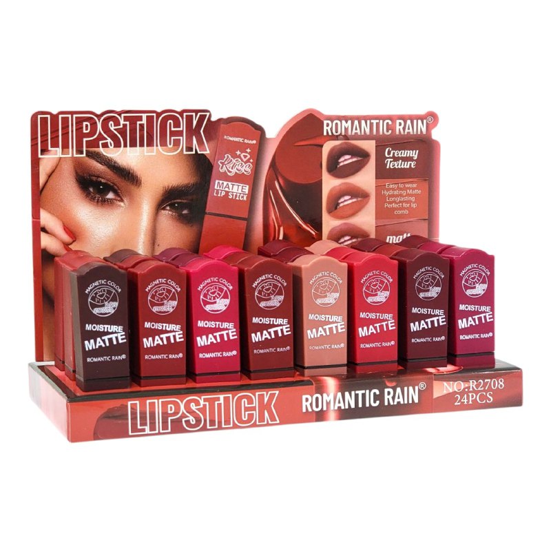 BRILLO LABIAL MATTE TEXTURA CREMOSA HIDRATANTE DE LARGA DURACION ROMANTIC RAIN 8 TONOS