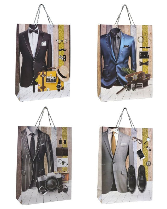 BOLSA DE REGALO PARA HOMBRE GRANDE 30X12X41.5CM