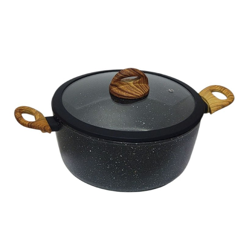 SARTEN CACEROLA, OLLA DE COCINA CON REVESTIMIENTO DE MARMOL DE ALTA CALIDAD 26CM DIAMETRO CRYSTAL CUISINE CASSEROLE