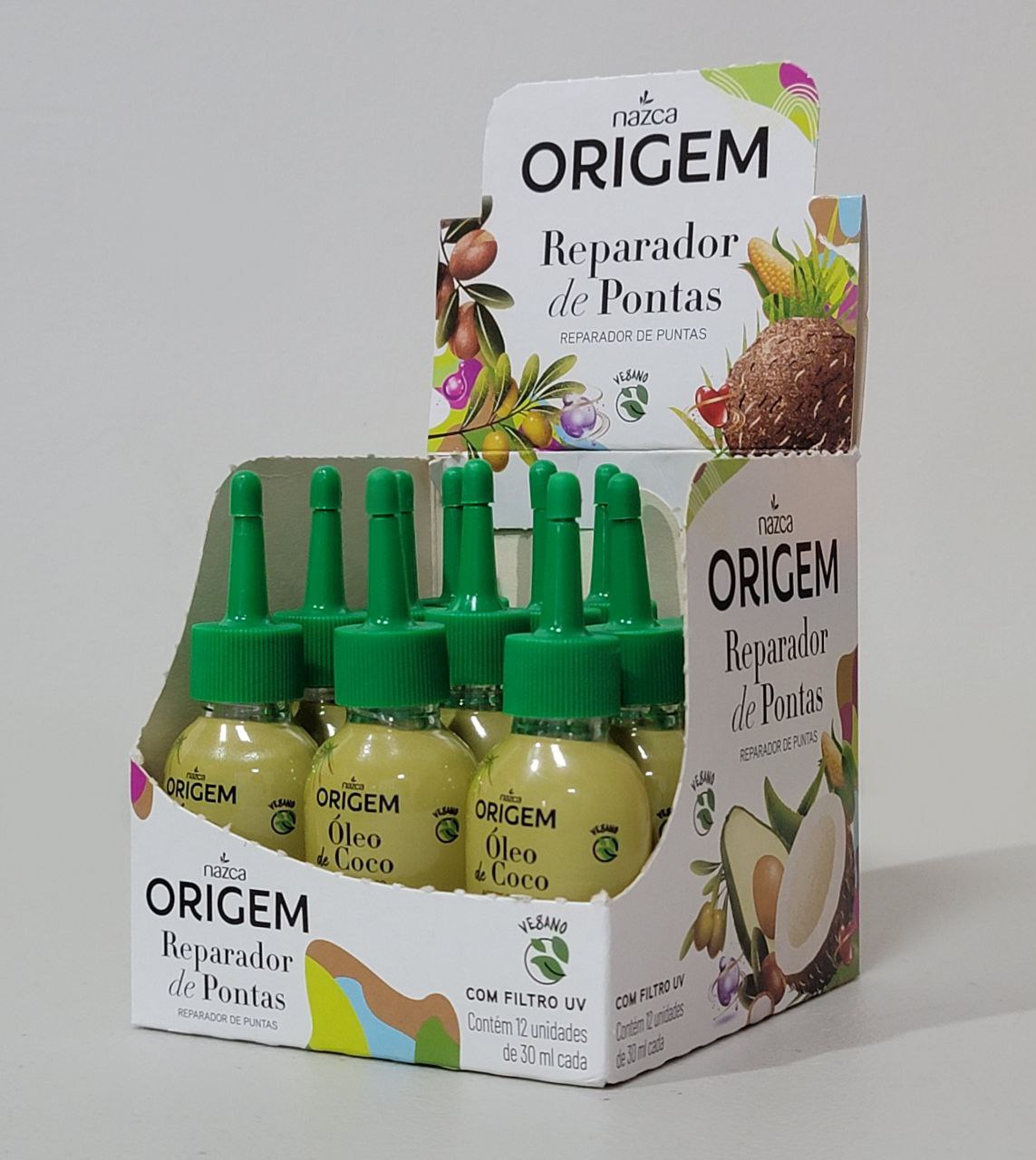 ACEITE PARA EL CABELLO DE COCO REPARADOR DE PUNTAS CON VITAMINAS NAZCA ORIGEM 30ML