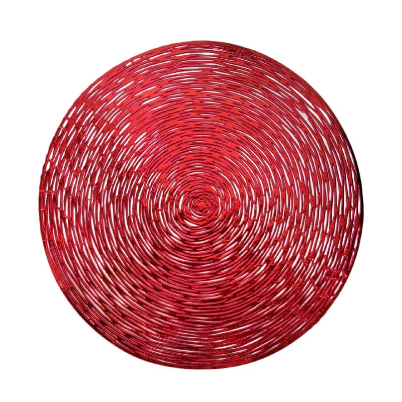 MANTELES INDIVIDUALES REDONDOS NAVIDEÑOS PARA COMEDOR DE COCINA DE PVC ELEGANTE 38CM, 6 ESTILOS