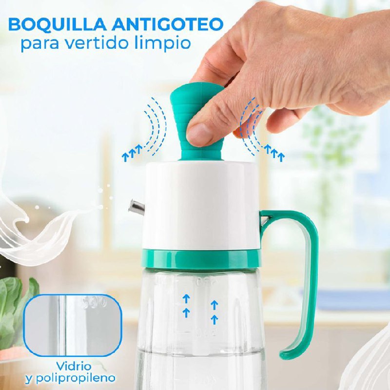 BOTELLA DISPENSADORA DE ACEITE 3 EN 1 CON CEPILLO BOTE ACEITE VINAGRE