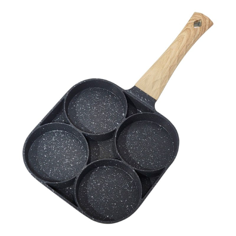 SARTEN CUADRUPLE DE ALUMINIO MULTIFUNCIONAL, MANGO RESISTENTE AL CALOR Y FACIL DE LIMPIAR