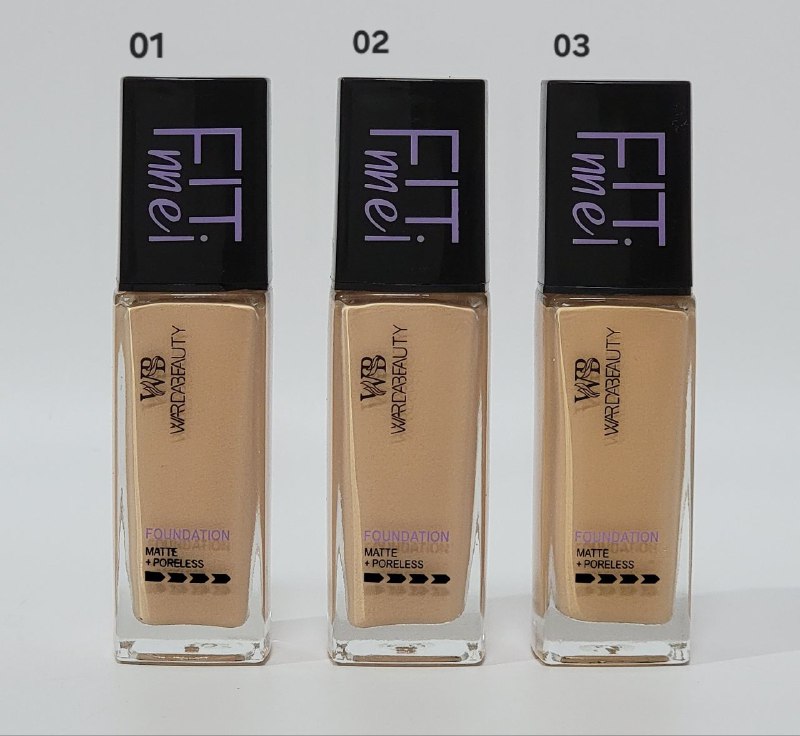 BASE DE MAQUILLAJE, CORRECTOR DE LARGA DURACION, TODO TIPO DE PIEL, 3 TONOS WARDABEAUTY FIT NNEI