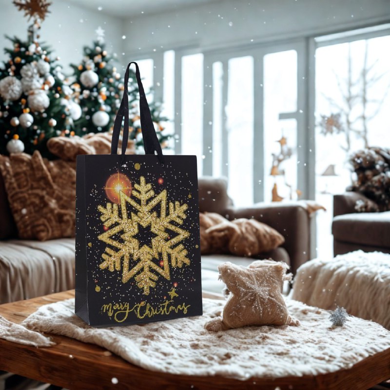 BOLSA DE REGALO NAVIDEÑA PAQUEÑA 18X24X8CM