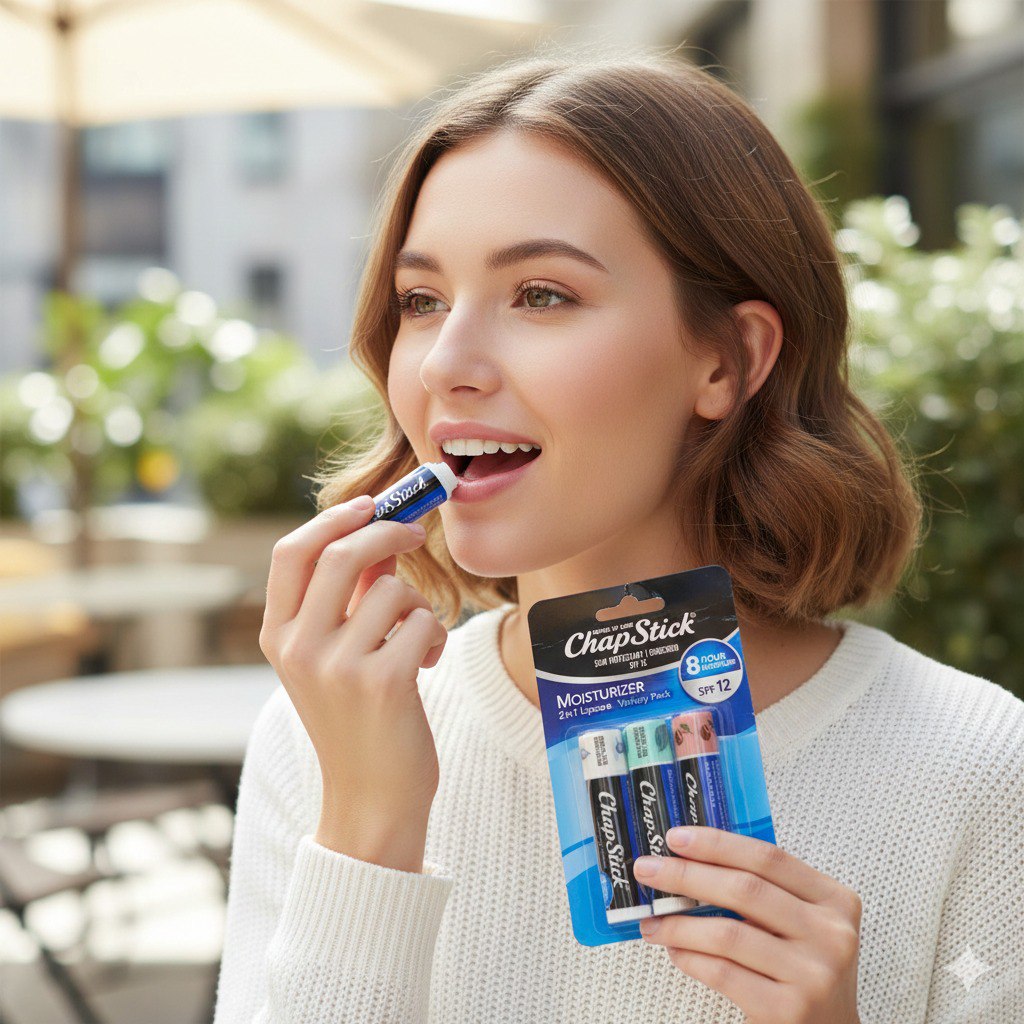 BALSAMO LABIAL HIDRATANTE 2 EN 1 CHAPSTICK 4G X 3PCS