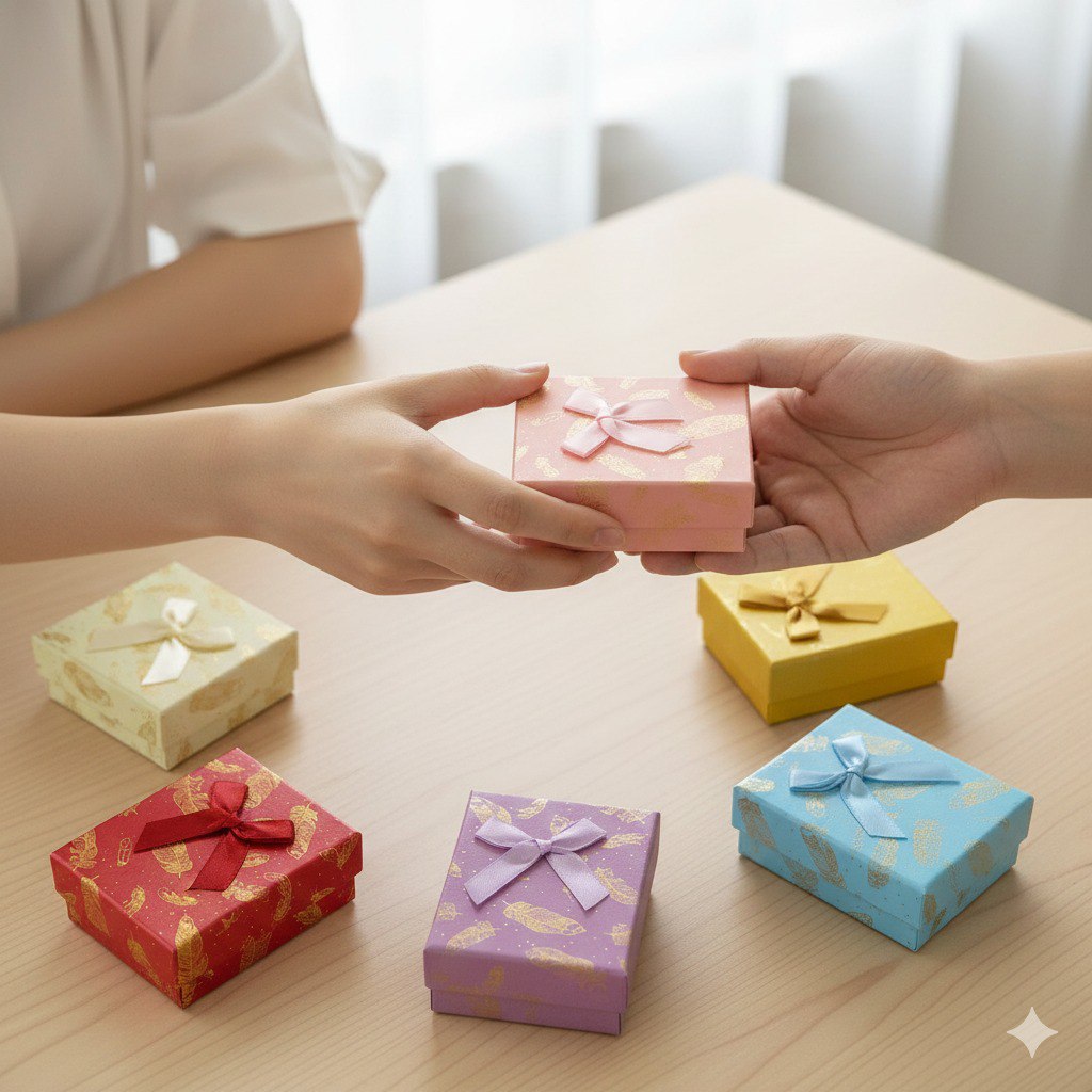 CAJA DE REGALO PARA SET DE JOYERIA 7X9CM