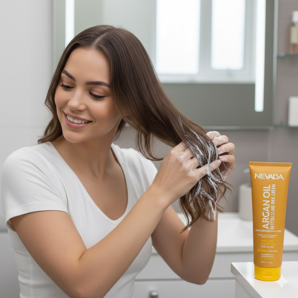 CREMA CAPILAR REPOLARIZADORA DE ACEITE DE ARGAN SIN ENJUAGUE 500ML