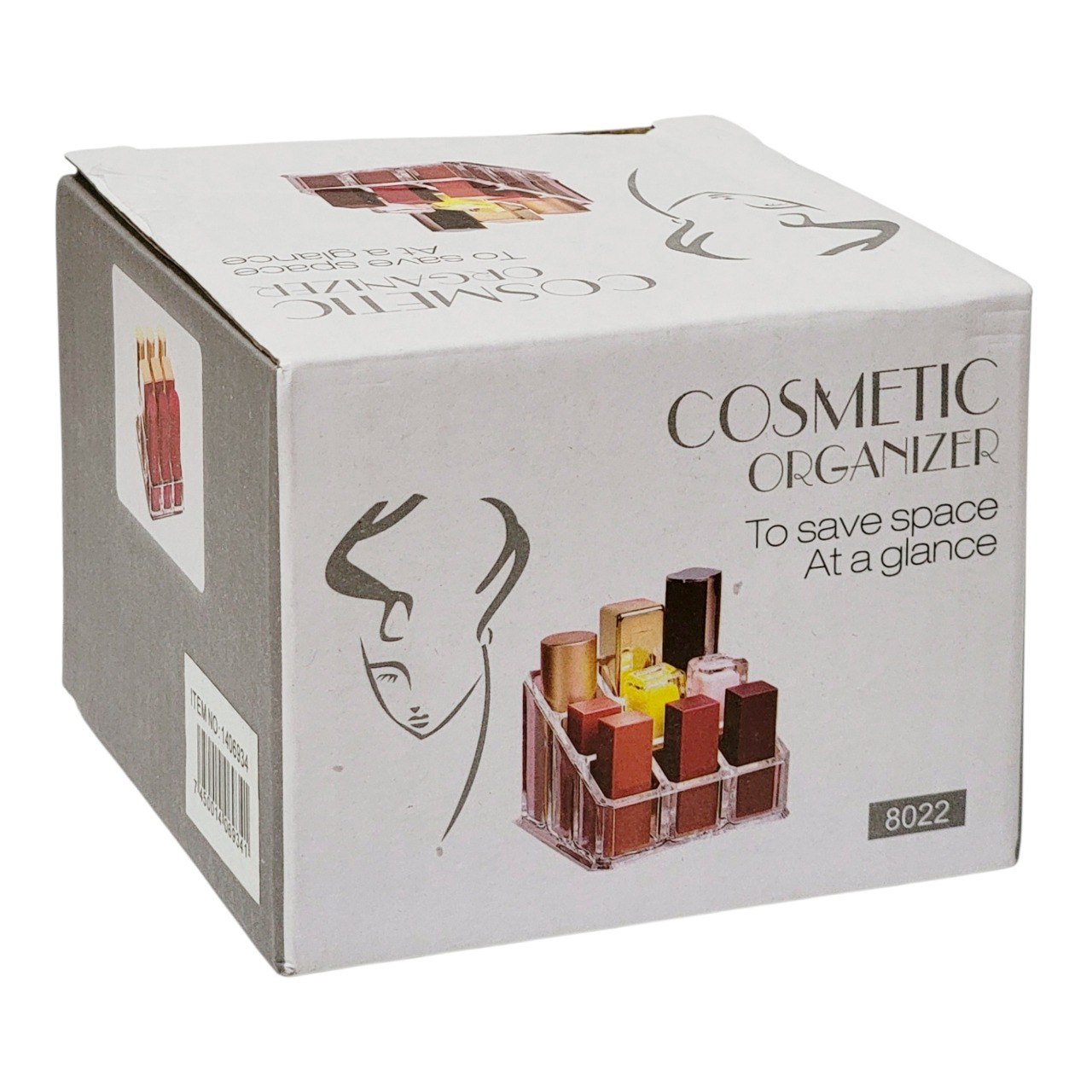 ORGANIZADOR DE MAQUILLAJE ESCALONADO ACRILICO 6X8.5X9CM