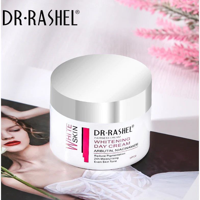 CREMA FACIAL DE DIA, BLANQUEADORA E HIDRATANTE CON ARBUTIN Y NIACINAMIDA DR RASHEL 50G