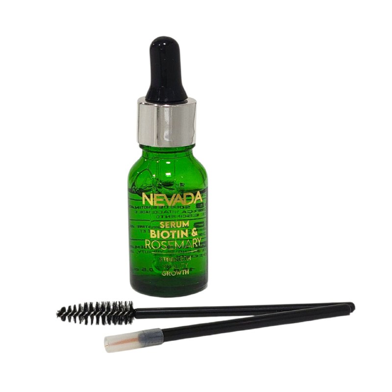 SUERO FACIAL DE ROMERO Y BIOTINA PARA EL CRECIMIENTO DEL PELO DE PESTAÑAS Y CEJAS NEVADA 15ML