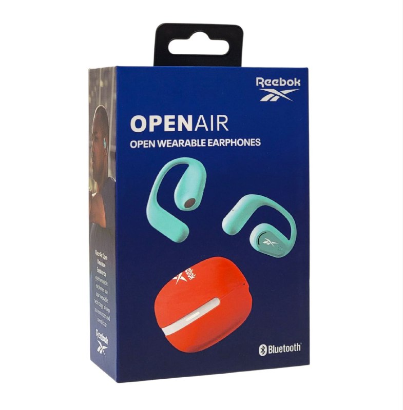AUDIFONOS AURICULARES INALAMBRICOS ABIERTOS, BATERIA 12H, 2 CARGAS ADICIONALES EN EL ESTUCHE, TECNOLOGIA PORTATIL ABIERTA REEBOK