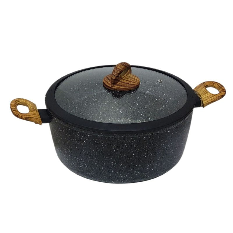 SARTEN CACEROLA, OLLA DE COCINA CON REVESTIMIENTO DE MARMOL DE ALTA CALIDAD 28CM DIAMETRO CRYSTAL CUISINE CASSEROLE