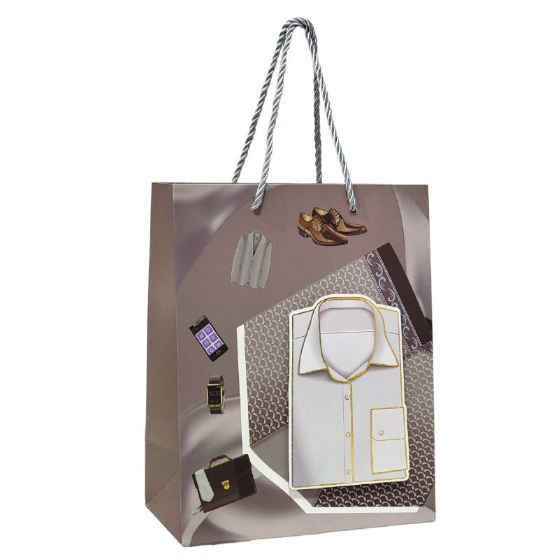 BOLSA DE REGALO PARA HOMBRE PEQUEÑA 18X10X23CM