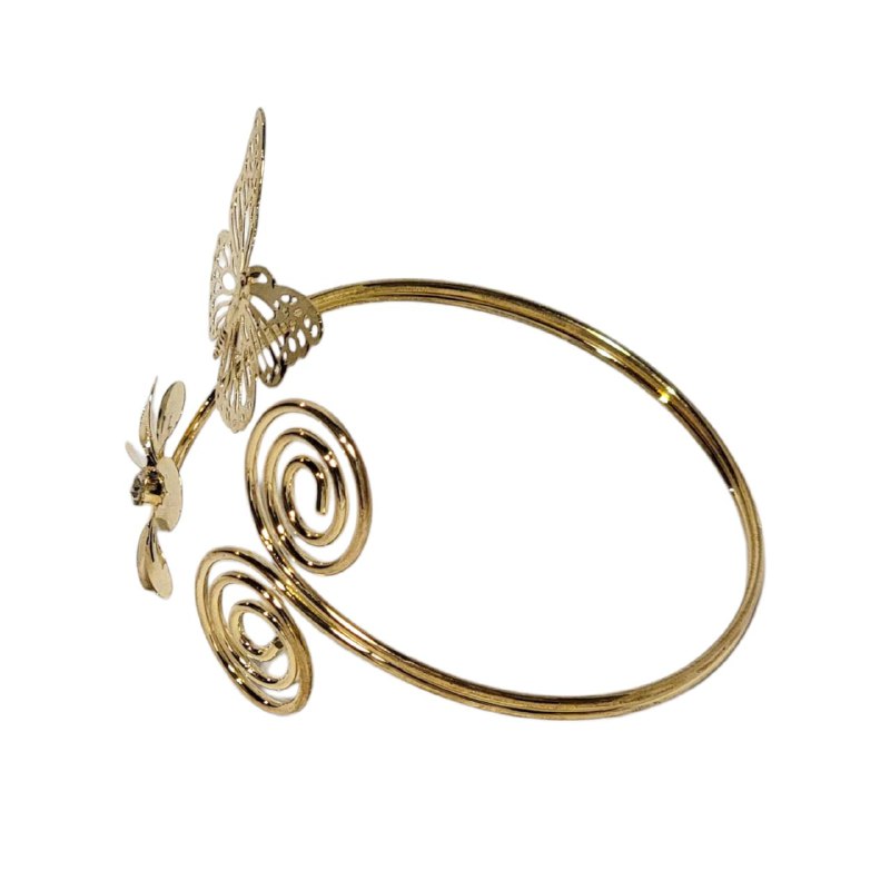 BRAZALETE PARA BRAZO SUPERIOR AJUSTABLE DE ACERO FORMA MARIPOSA