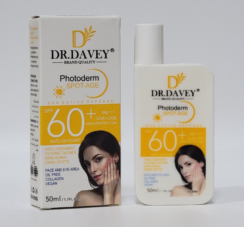 PROTECTOR SOLAR SPF PA60+ PROTEGE LA PIEL RAYOS UVA UVB, HUMECTA LA PIEL A LO LARGO DEL DIA DR DAVEY 50ML