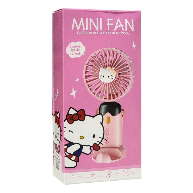 VENTILADOR DE MANO O MESA RECARGABLE CON SOPORTE PARA CELULAR 4 ESTILOS