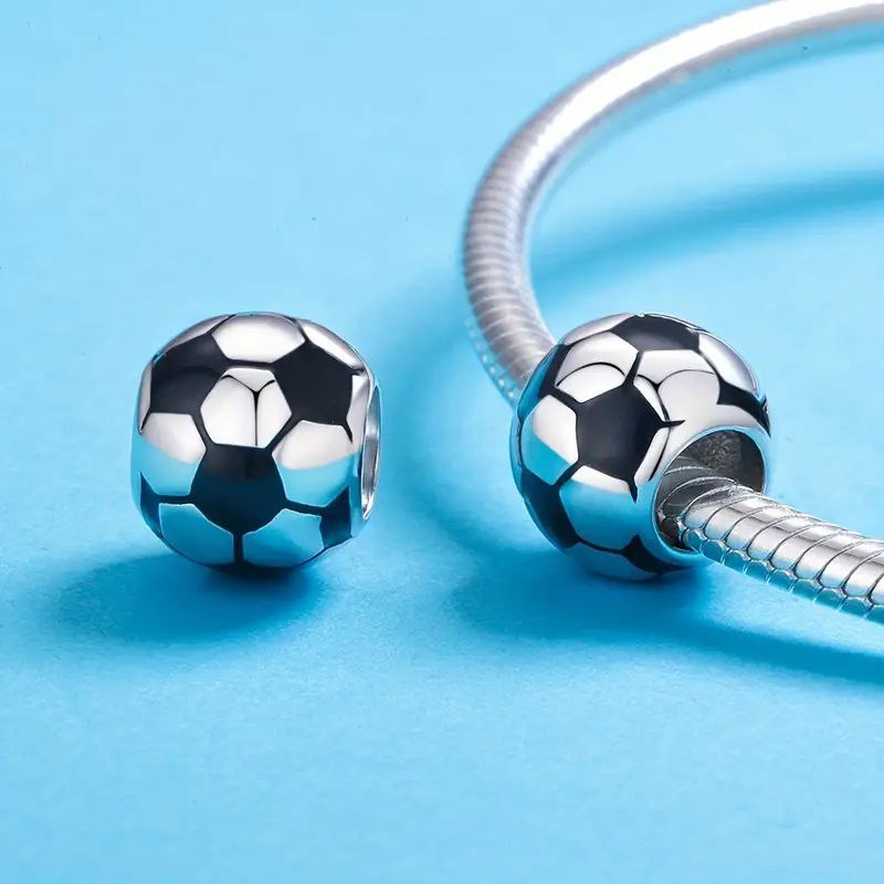 PCHARM2954$1 FORMA BALON FUTBOL PANDORA PLATA 9.25