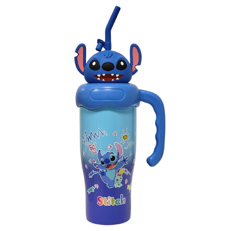 VASO TERMO DE ACERO INOXIDABLE CON ASA DISEÑOS VARIADOS PARA NIÑOS Y NIÑAS 30OZ, 6 ESTILOS