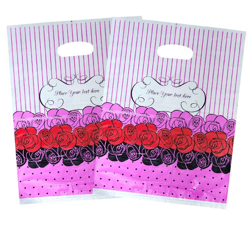 BOLSA DE REGALO PLASTICA GRANDE 30X40CM, PAQUETE 100UND