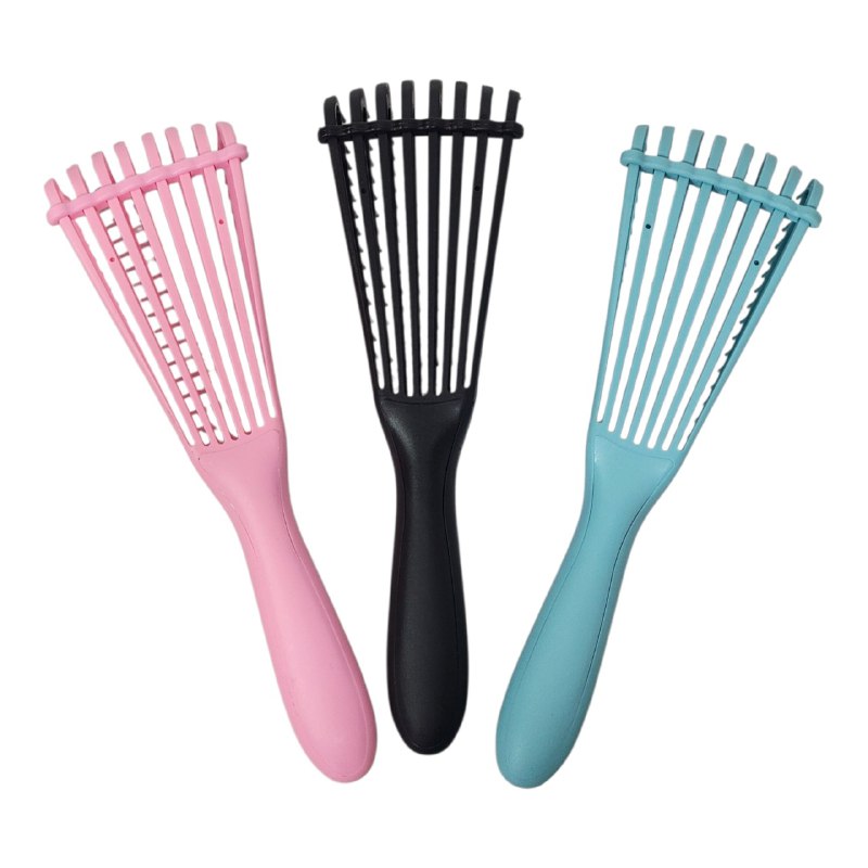 CEPILLO PEINE FLEXIBLE DESENREDANTE PARA PELO HUMEDO O SECO EVOK 3 COLORES