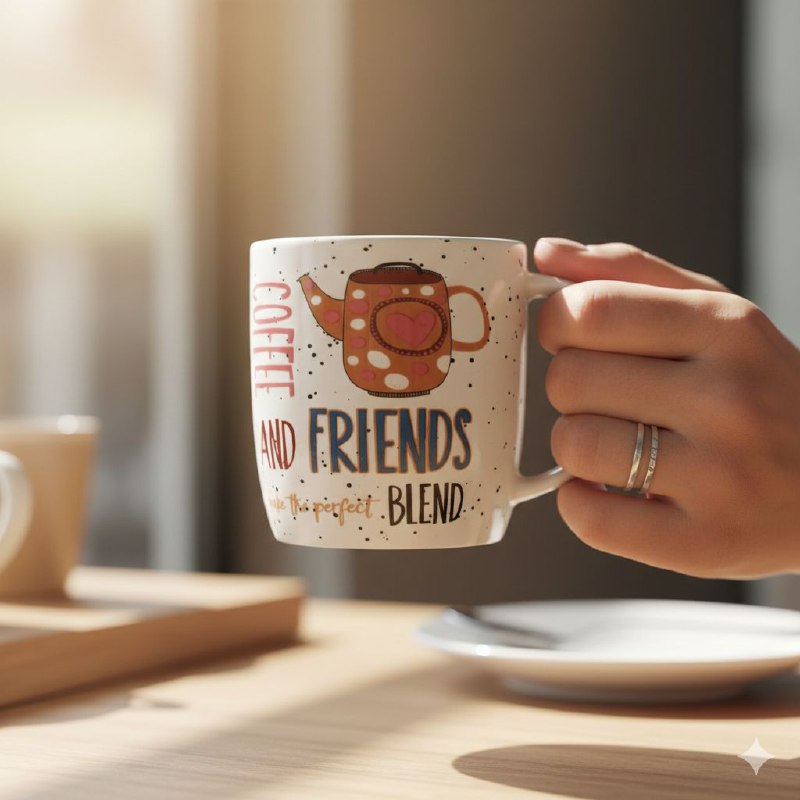 TAZAS DE CERAMICA DE ALTA RESISTENCIA CON ACABADO BRILLANTE Y DISEÑO ERGONOMICO 330ML, 9 ESTILOS